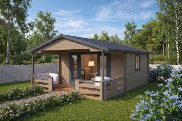 Gartenhaus 15m² | 44mm | 5x4m (bemalt)