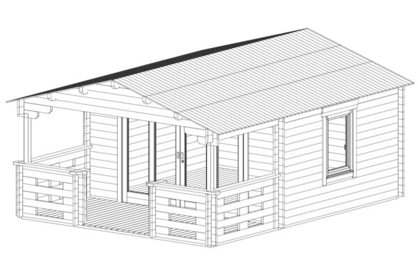 Garden house with veranda "Franz" | 6 x 4 m | G0098