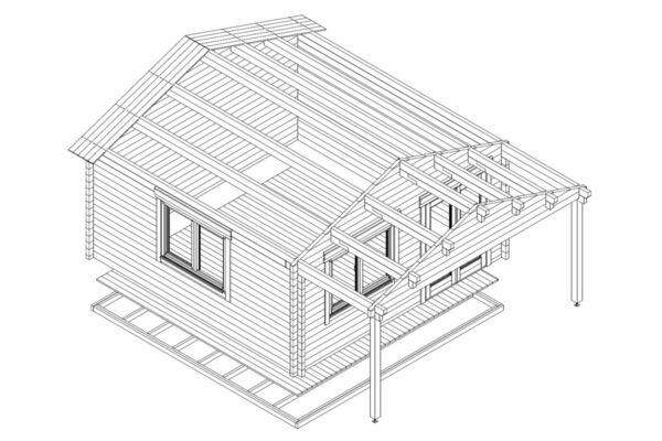 Ferienhaus “Karl” 22m² | 58mm | 5x5m | G0086 Ferienhaus “Karl” 22m² | 58mm | 5x5m | G0086