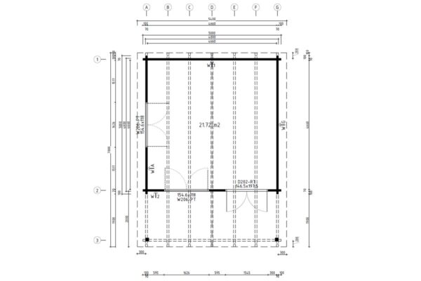 Ferienhaus “Karl” 22m² | 58mm | 5x5m | G0086 Ferienhaus 22m² | 58mm | 5x5m
