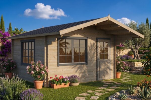 Gartenhaus “Marcus A” 14,5m² | 44mm | 4x4m | G0081 Gartenhaus 14,5m² | 44mm | 4x4m (bemalt)