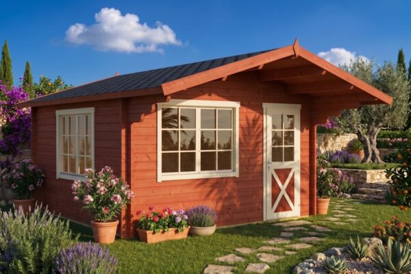 Gartenhaus “Marcus A” 14,5m² | 44mm | 4x4m | G0081 Gartenhaus 14,5m² | 44mm | 4x4m (bemalt)