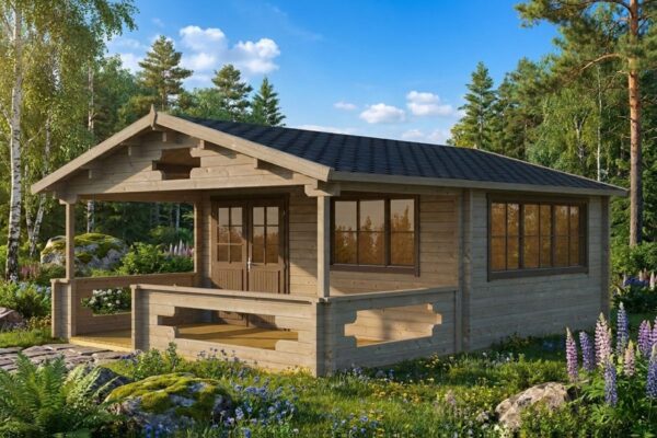 Gartenhaus 19m² | 70mm | 5x7m (bemalt)