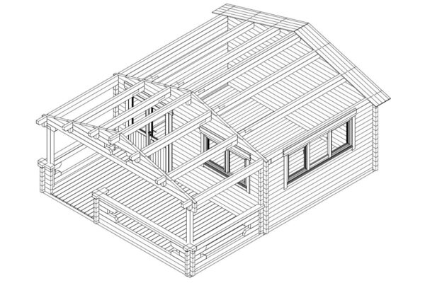 Gartenhaus 19m² | 70mm | 5x7m