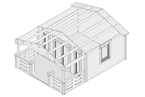 Gartenhaus “Henry” 15m² | 44mm | 5x4m | G0103 Gartenhaus 15m² | 44mm | 5x4m