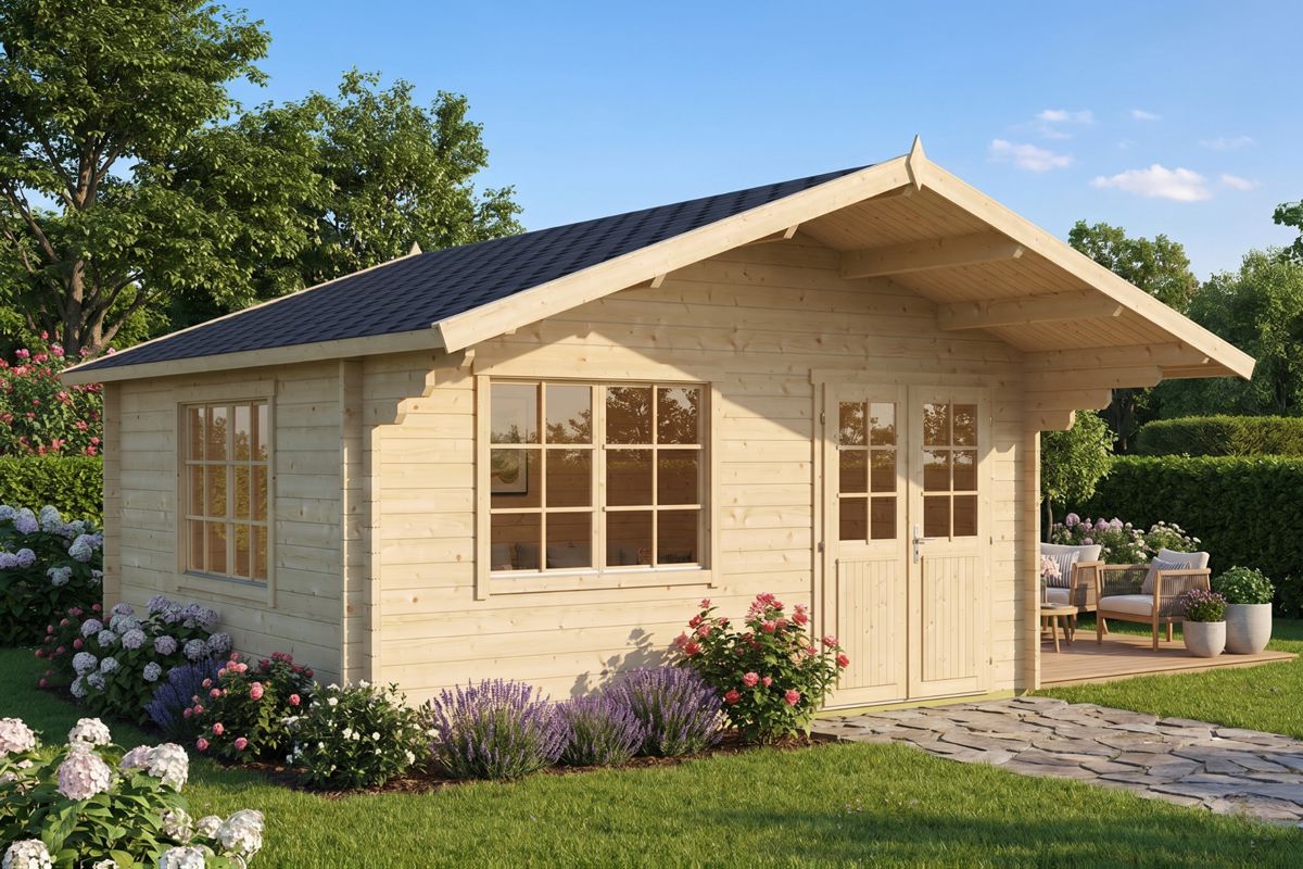 Gartenhaus “Karmen” 18m² | 58mm | 5x4m | G0085 Gartenhaus 18m² | 58mm | 5x4m