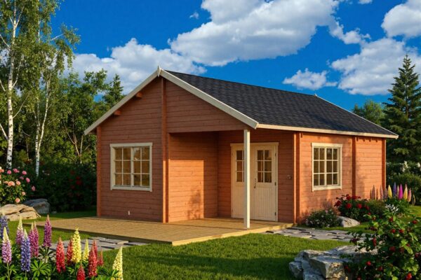 Ferienhaus “Copenhagen” 31m² | 58mm | 5x7m | G0025 Ferienhaus 31m² | 58mm | 5x7m (bemalt)