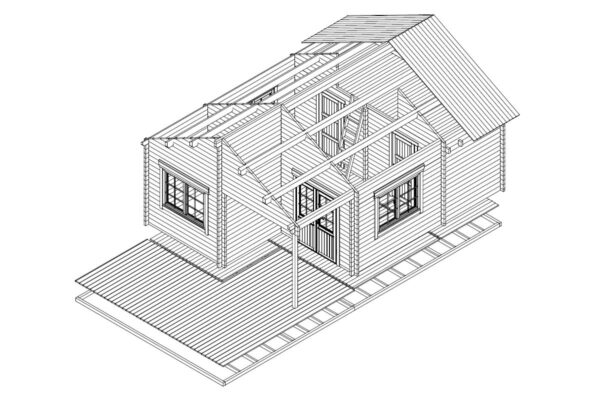Ferienhaus “Copenhagen” 31m² | 58mm | 5x7m | G0025 Ferienhaus 31m² | 58mm | 5x7m