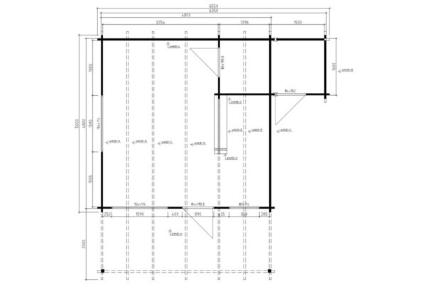 Holzhaus 24m² | 58mm | 7x5m