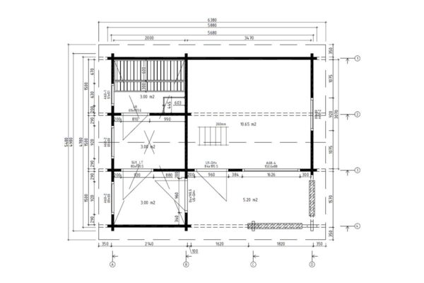 Saunahaus „Karina” 36m² | 70mm | 6x5m | G0092 Saunahaus 36m² | 70mm | 6x5m