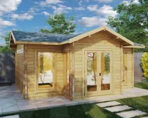 Gartenhaus Eamon mit Doppeltür und Zwerchdach | G0199