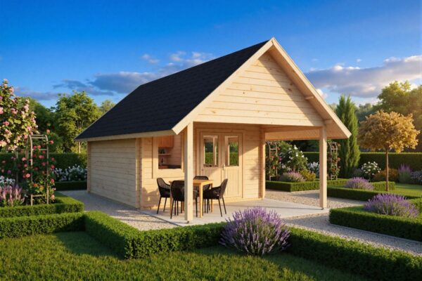 Gartenhaus 16m² | 44mm | 4x4m