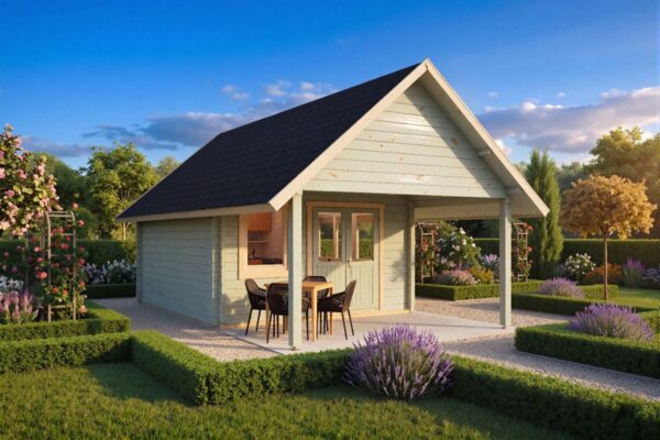 Gartenhaus “Mark” 16m² | 44mm | 4x4m | G0099 Gartenhaus 16m² | 44mm | 4x4m
