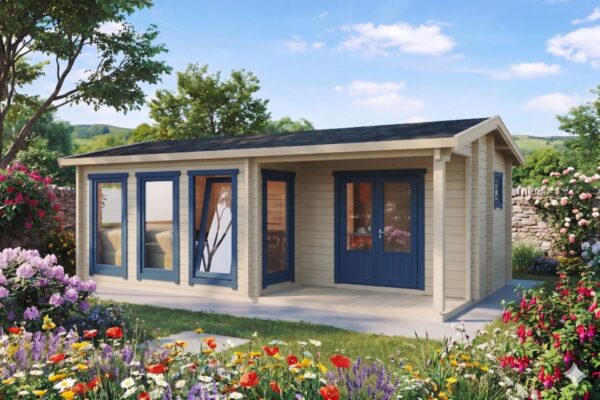 Gartenhaus 22m² | 70mm | 7x4m (bemalt)