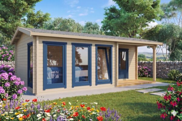 Gartenhaus 22m² | 70mm | 7x4m (bemalt)