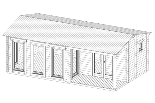 Gartenhaus 22m² | 70mm | 7x4m