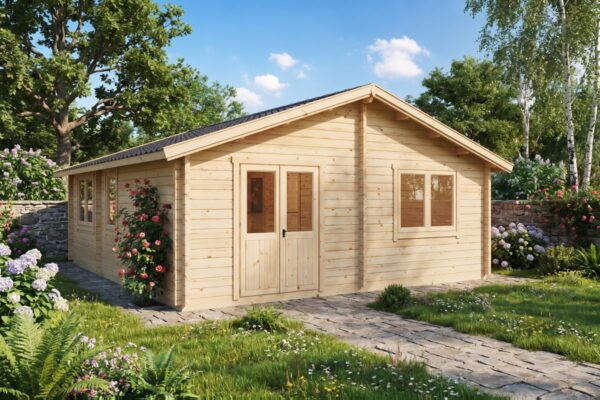 Blockhaus 42m² | 70mm | 7x6m