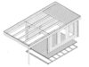 Summer House Jacob E with Canopy 12m² / 44mm / 4 x 3 m
