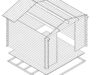 Garden shed Nora A 8,5m² / 3,2 x 3,2 m / 40mm