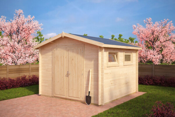 Garden shed Nora F 8,5m² / 3,2 x 3,2 m / 40mm