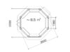 Octagonal summer house Seattle L 9,5m² / 3,6 x 3,6m / 55mm
