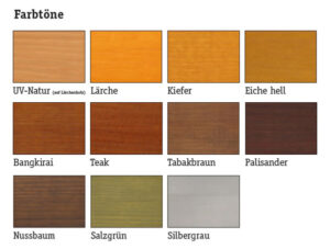 Gartenhaus-Farben - Hansa Gartenhaus