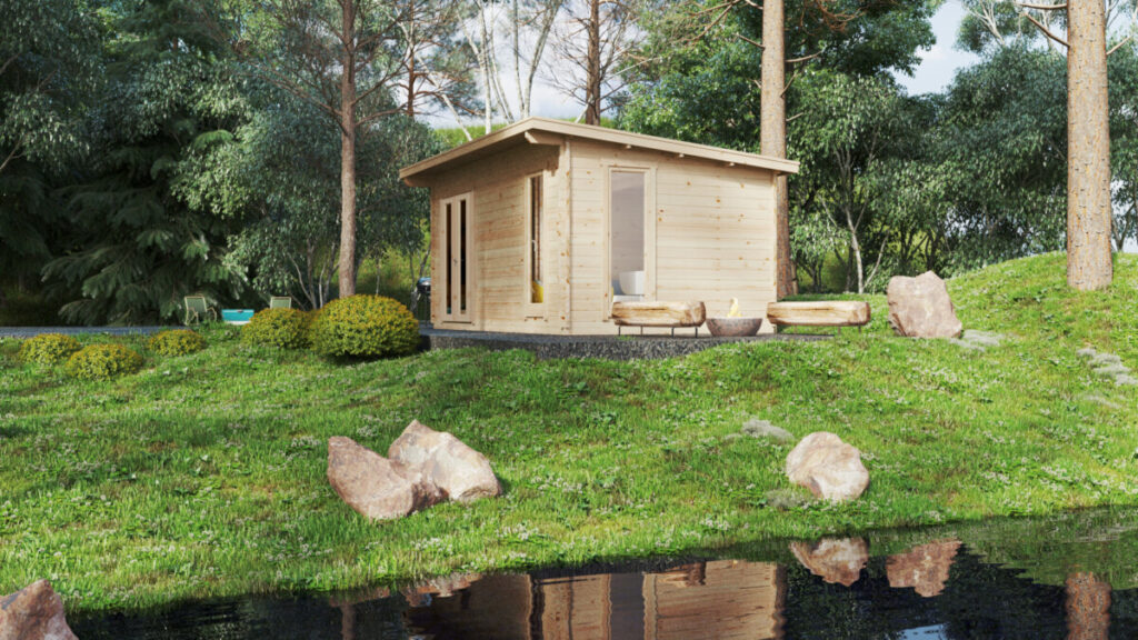 Günstige Gartenhäuser und Holzhäuser mit Duschraum und WC Hansa