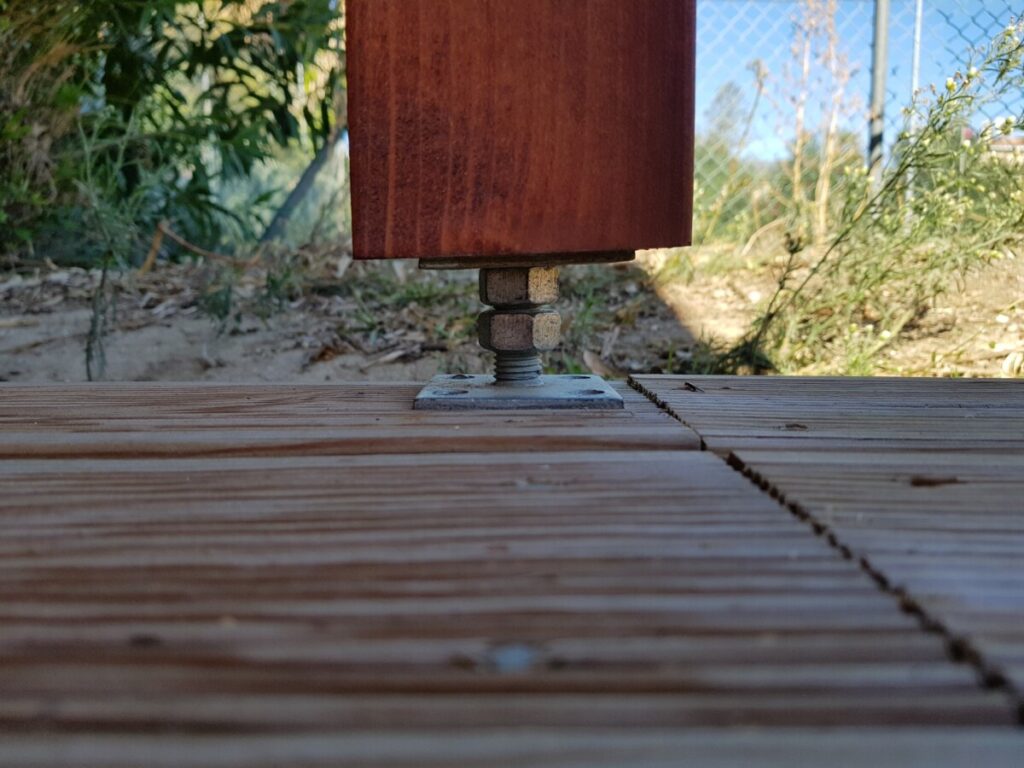 Wenn Ihr Gartenhaus Stützpfosten hat sind