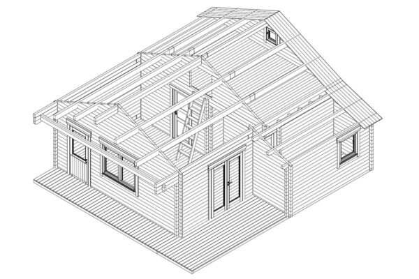 Blockbohlenhaus "Dallas" | G0314 Blockbohlenhaus "Dallas" | G0314 Grundplan