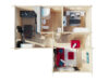 Blockhaus-Ferienhaus Hansa Holiday Q mit Schlafzimmer und Schlafboden / 55 m2 / 70 mm