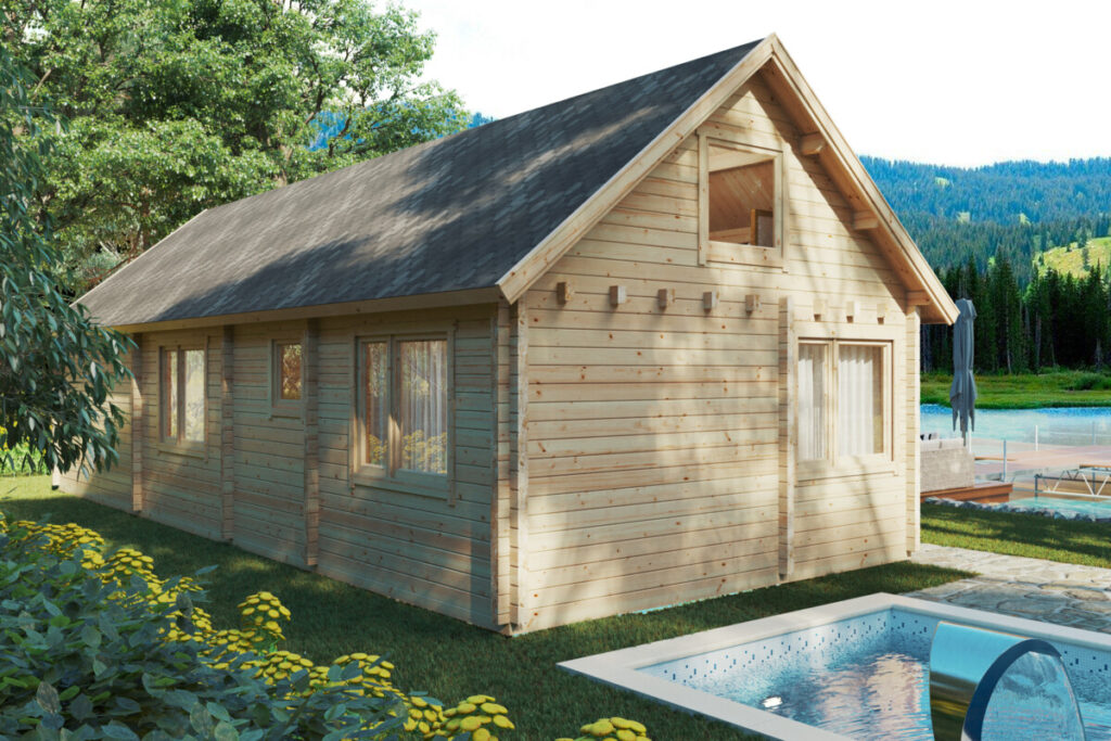 Holzhaus mit zwei Schlafzimmern und Schlafboden Holiday Max 2 / 85 m2 ...