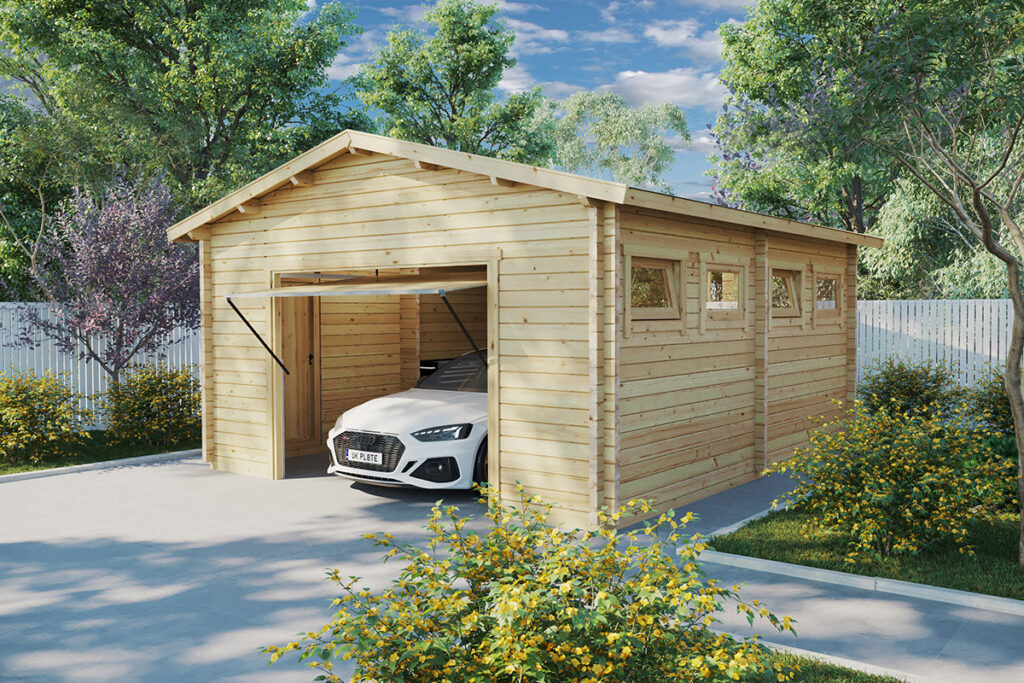 Holzgarage J: 70 mm / 6 x 5Â m