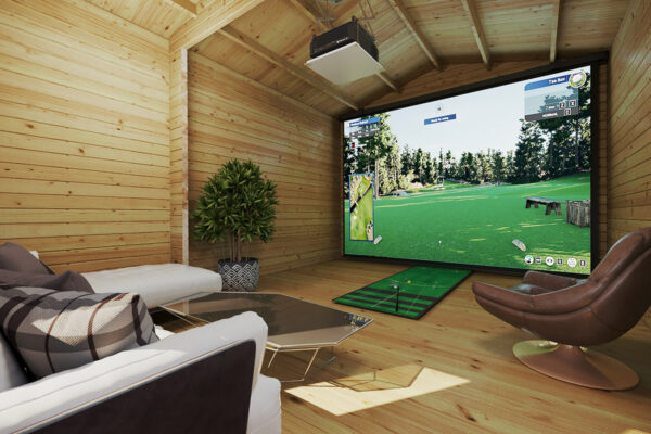 Golf Simulator Gartenhaus 3 / 6 x 4 m / 70 mm