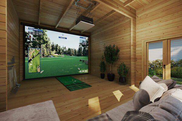 Golf Simulator Gartenhaus 4 / 6 x 4 m / 70 mm