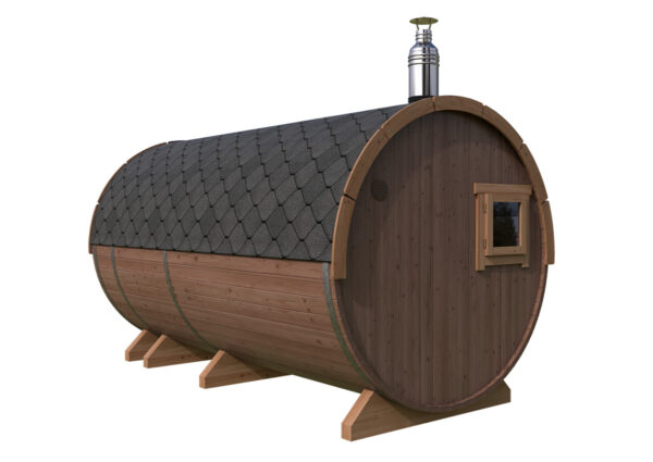 Thermo barrel sauna with terrace