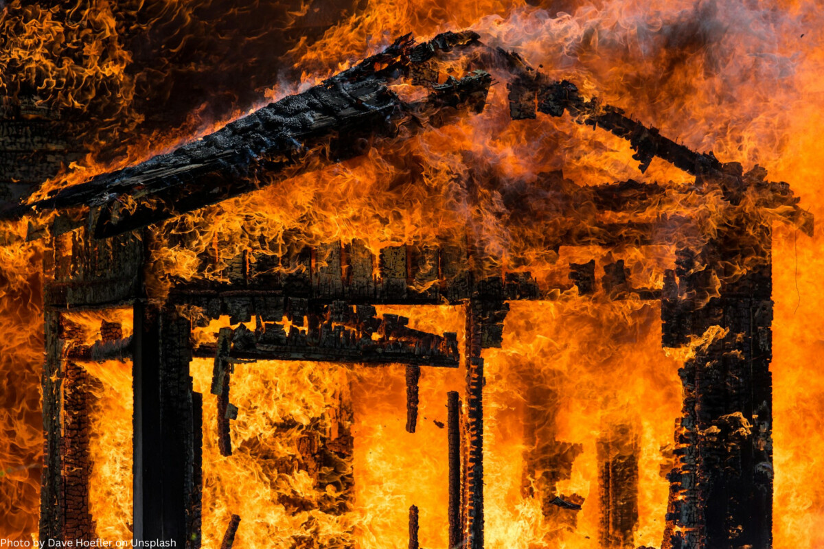 Hausbrand im Holzhaus
