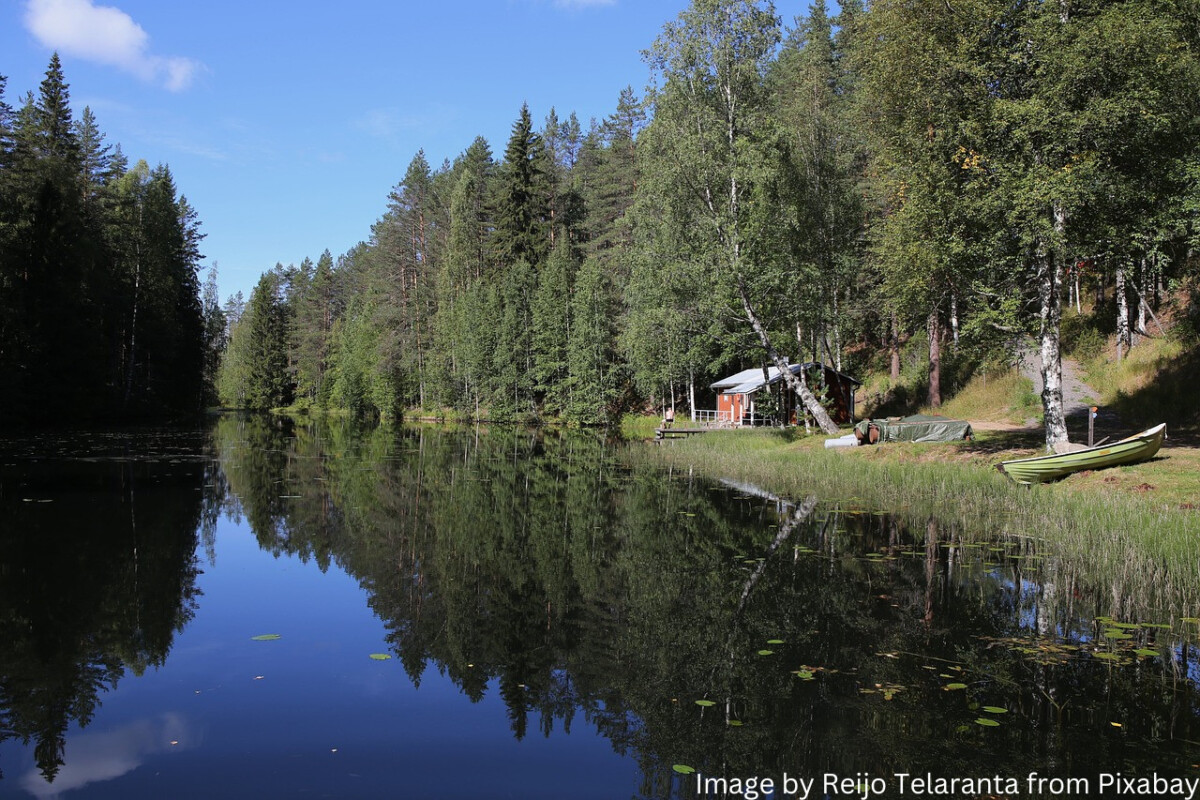 Finnische Sauna am See