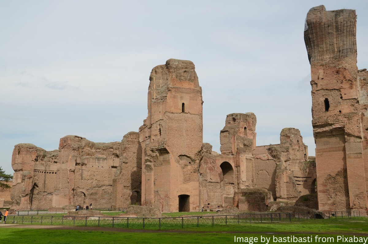 Ruine einer antiken Therme in Rom.