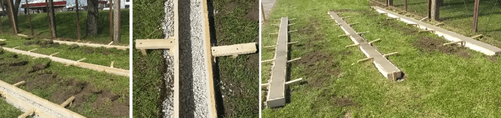 Streifenfundament für ein Gartenhaus