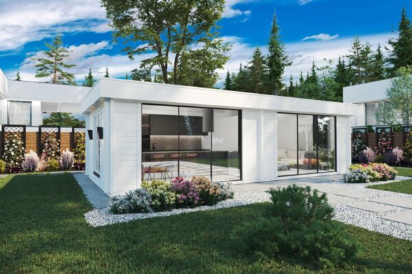 Geräumiges Gartenhaus „Rebeka Plus“ 29 m² | 8 × 4 m | 70 mm