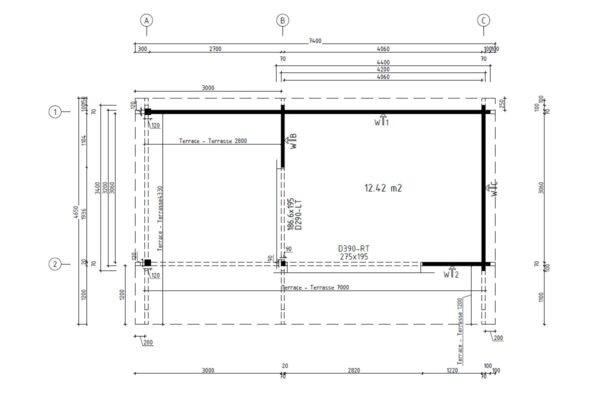 Modern summer house with terrace "Luna" | G0399 Modern summer house with terrace "Luna" | G0399