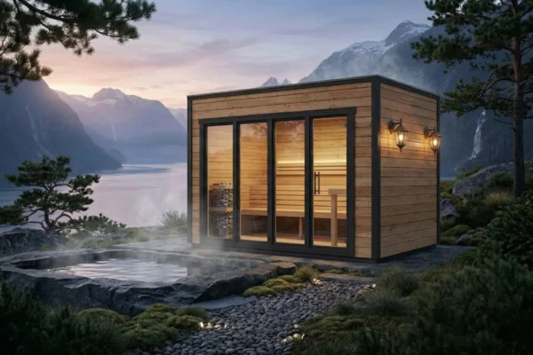 Gartensauna „Aurland“ 7m² | 40mm | 4x2m