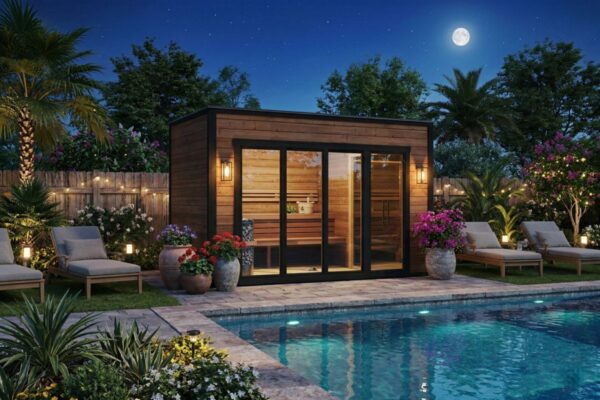 Contemporary Outdoor Sauna "Aurland" | G0428 | Fjord Series