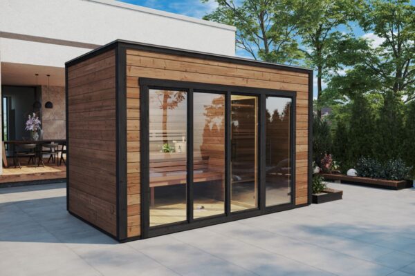 Contemporary Outdoor Sauna "Aurland" | G0428 | Fjord Series