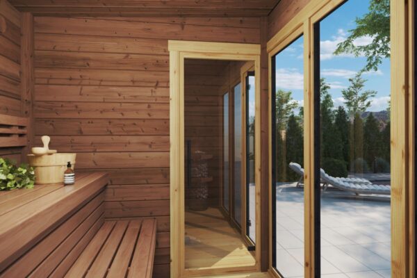 Contemporary Outdoor Sauna "Aurland" | G0428 | Fjord Series
