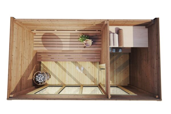 Contemporary Outdoor Sauna "Aurland" | G0428 | Fjord Series