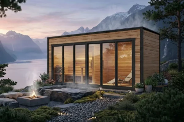 Gartensauna „Lyngen“ 10m² | 40mm | 5x2m