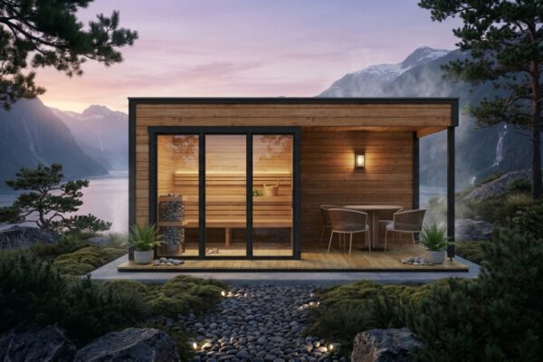 Gartensauna „Nord“ 5m² | 40mm | 5x2m