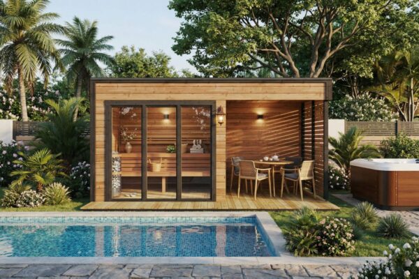 Modern Outdoor Sauna Cabin "Geira" | G0423 | Fjord Series