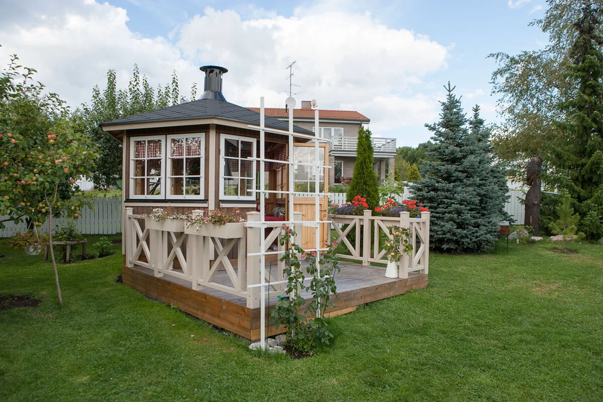 Grillhütte Festival mit Terasse